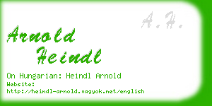 arnold heindl business card